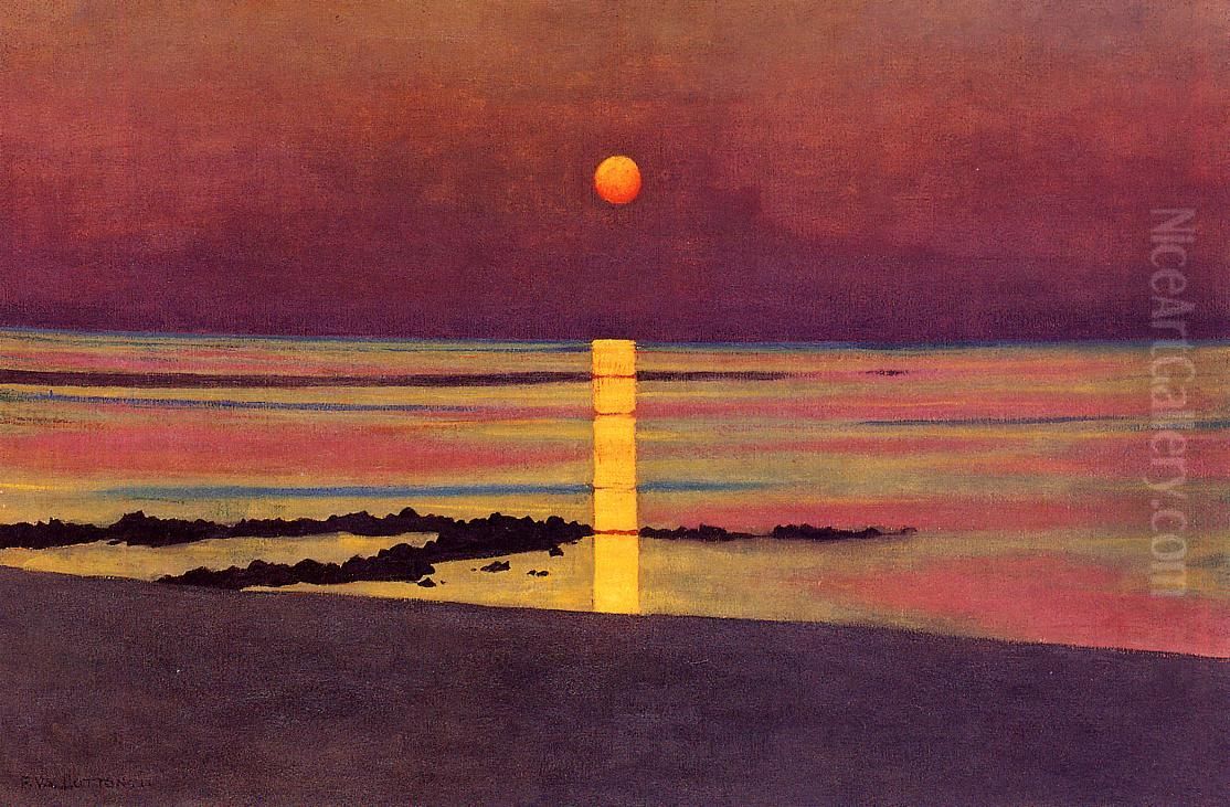 Coucher de soleil Oil Painting by Felix Vallotton