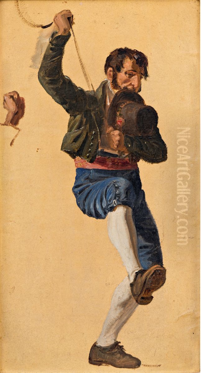 Italian Oil Painting by Wilhelm Marstrand