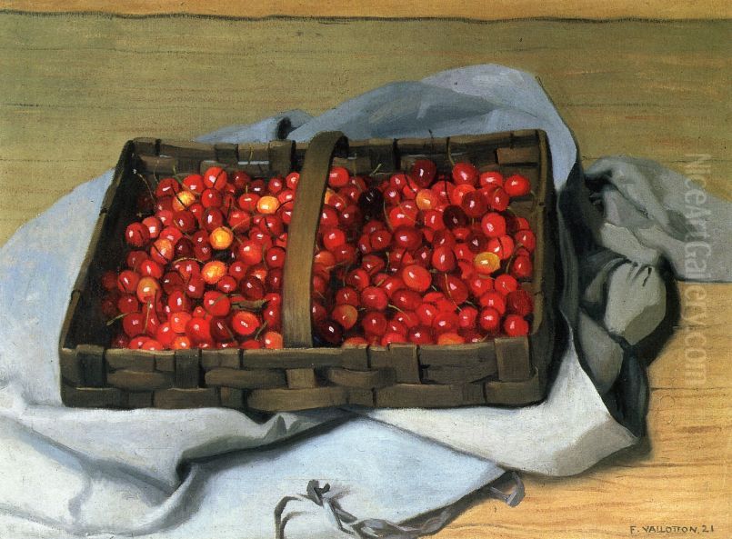 Le panier de cerises Oil Painting by Felix Vallotton