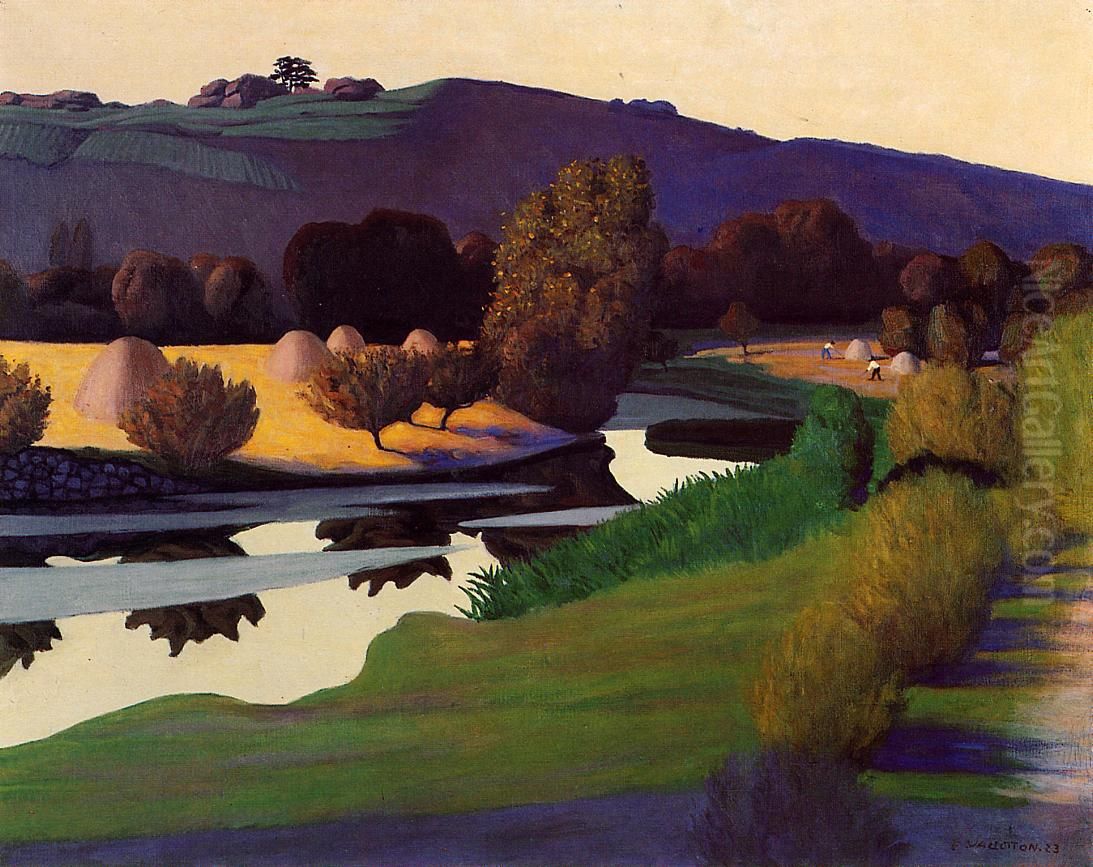 Nuit tombante sur la Loire Oil Painting by Felix Vallotton
