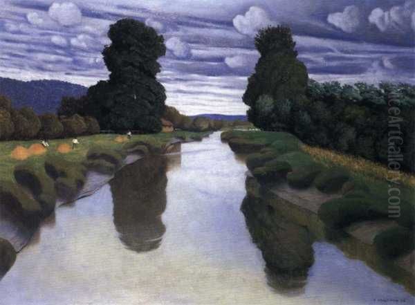 La Risle pres de Berville Oil Painting by Felix Vallotton