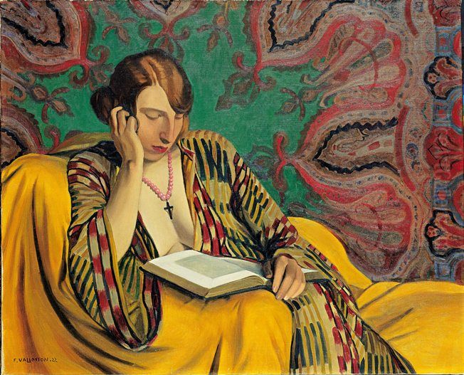 La lectrice Oil Painting by Felix Vallotton