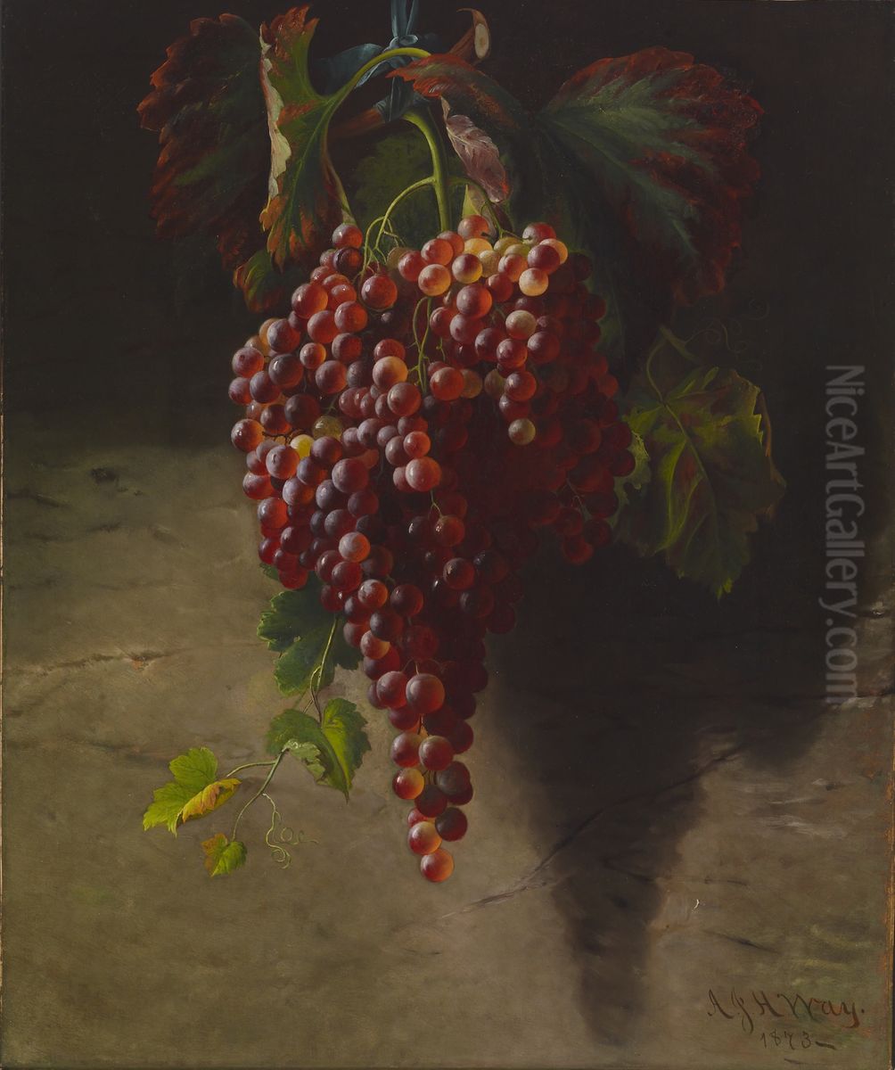 Bunch of Grapes Oil Painting by Andrew John Henry Way