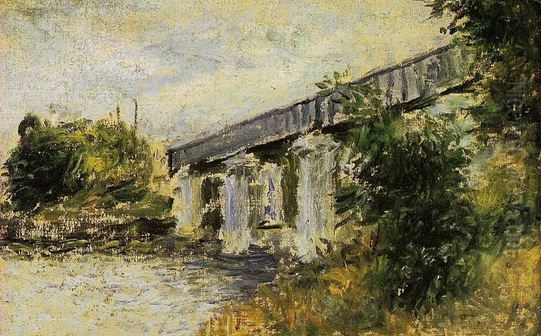 The Railway Bridge at Argenteuil Oil Painting by Claude Oscar Monet