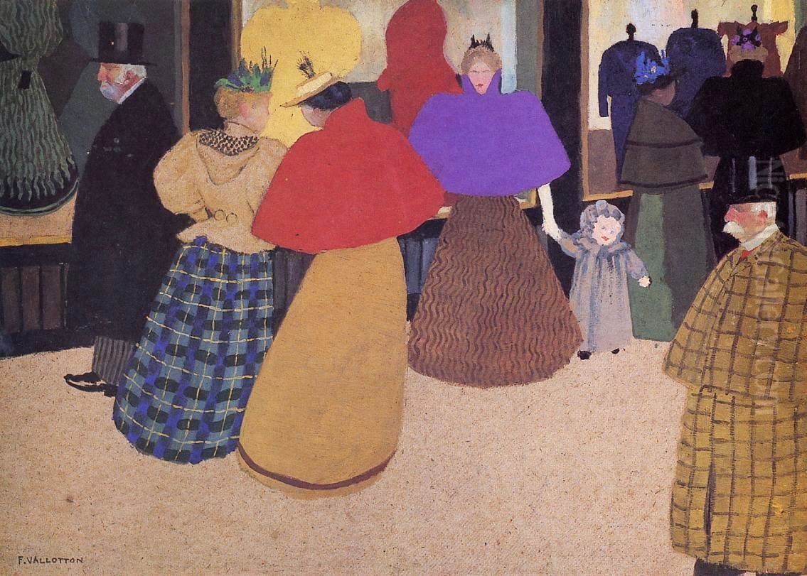 Les Passants Oil Painting by Felix Vallotton