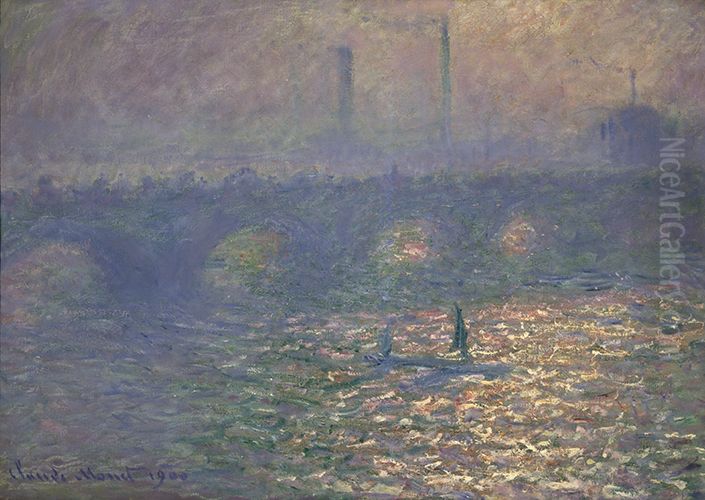 Waterloo Bridge Oil Painting by Claude Oscar Monet
