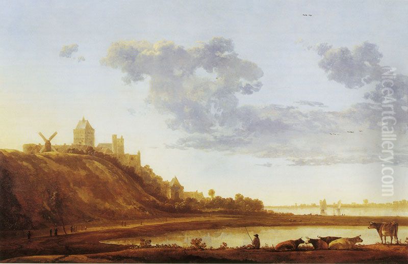 The Valkhof at Nijmegen from the East Oil Painting by Aelbert Cuyp