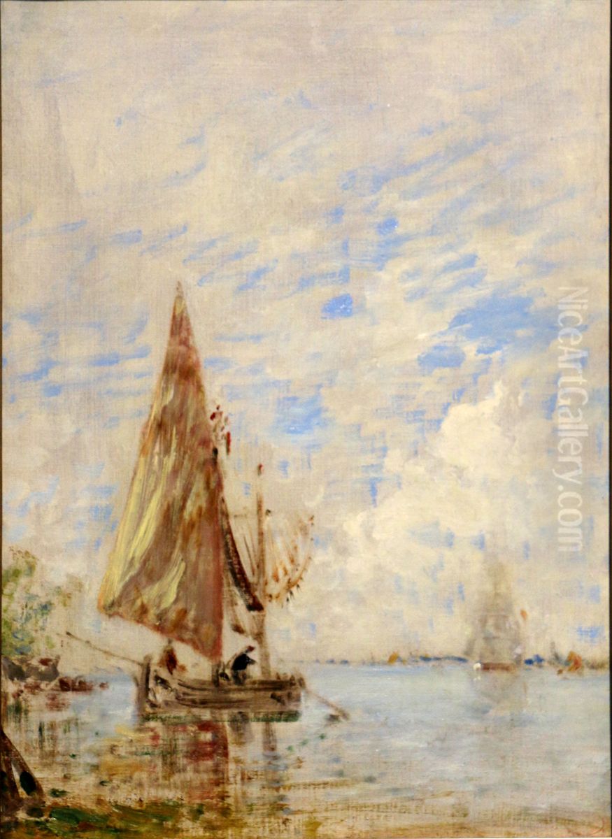 Pecheurs dans une barque Oil Painting by Felix Ziem