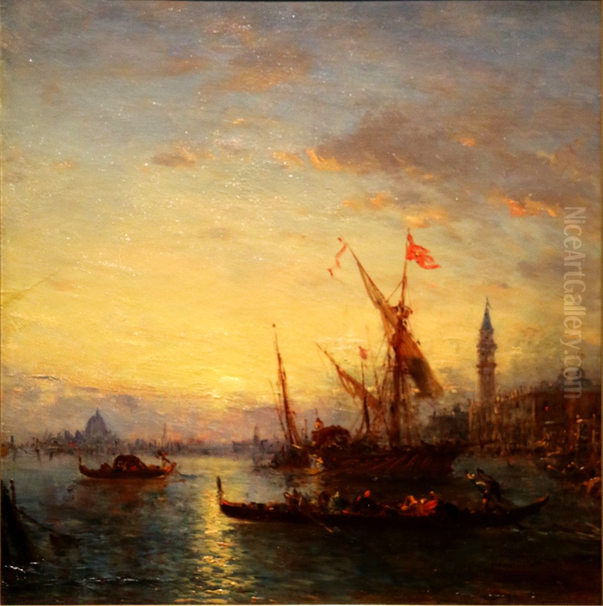 Grand canal avec Bucentaure Oil Painting by Felix Ziem
