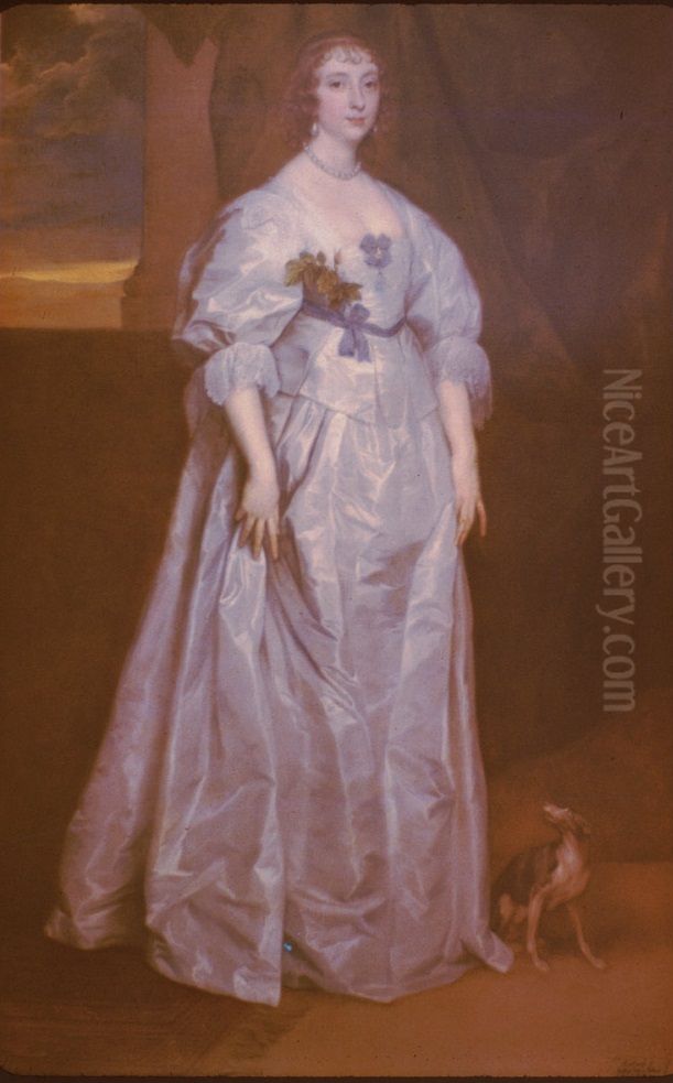 Anne Carr, Lady Russell Oil Painting by Sir Anthony Van Dyck