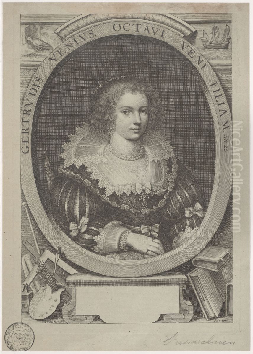 Gertrude van Veen Oil Painting by Lucas Vorsterman the Elder