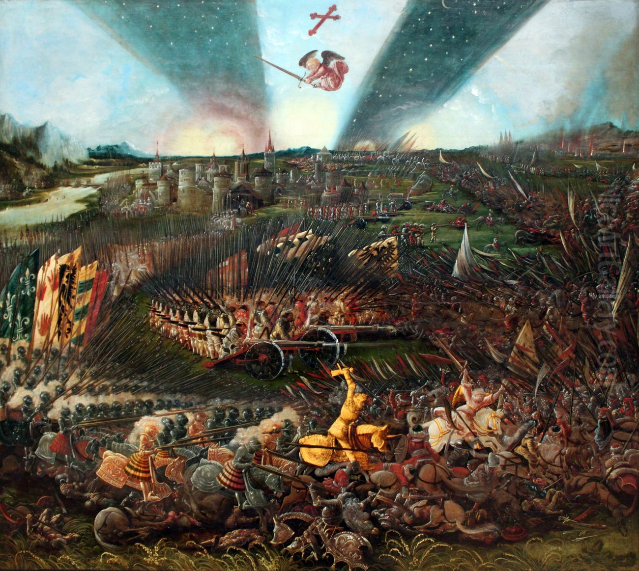 The Victory of Charlemagne over the Avars near Regensburg Oil Painting by Albrecht Altdorfer