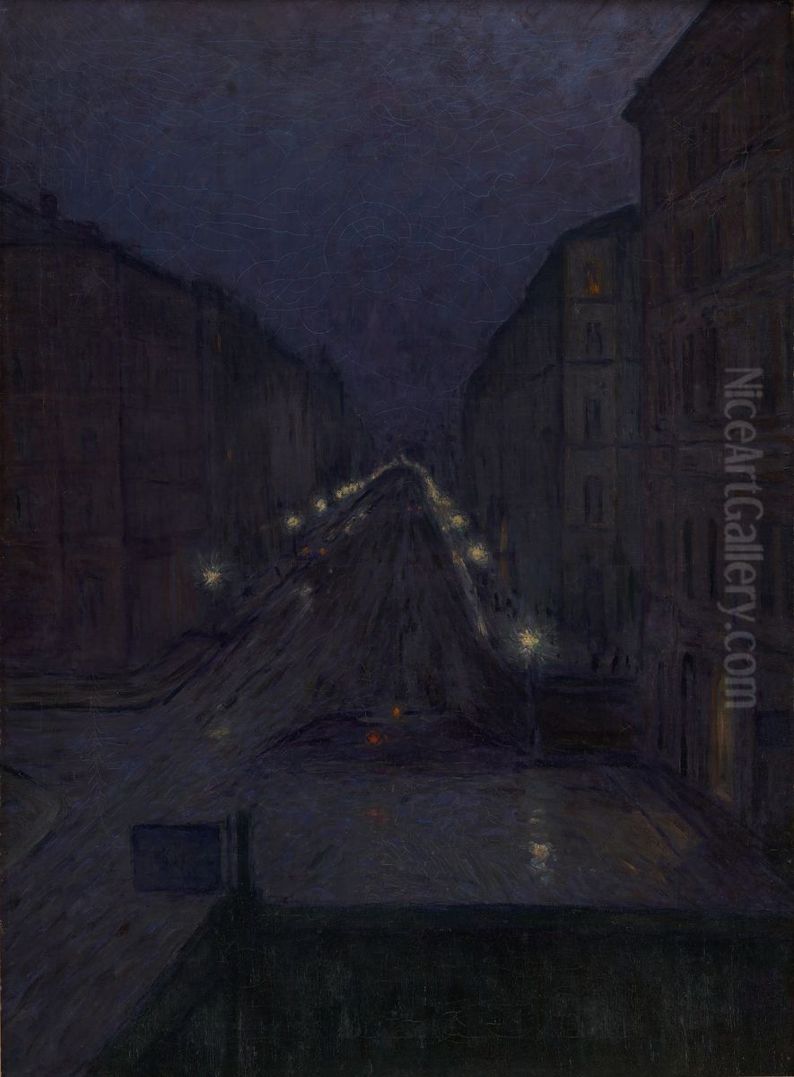 Roslagsgatan, Stockholm Oil Painting by Karl Nordstrom