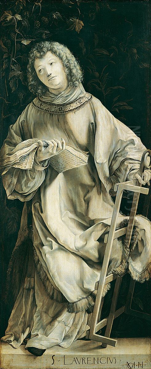 St. Lawrence, St. Cyriacus Oil Painting by Matthias Grunewald