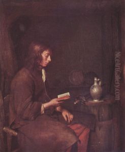 Young man reading