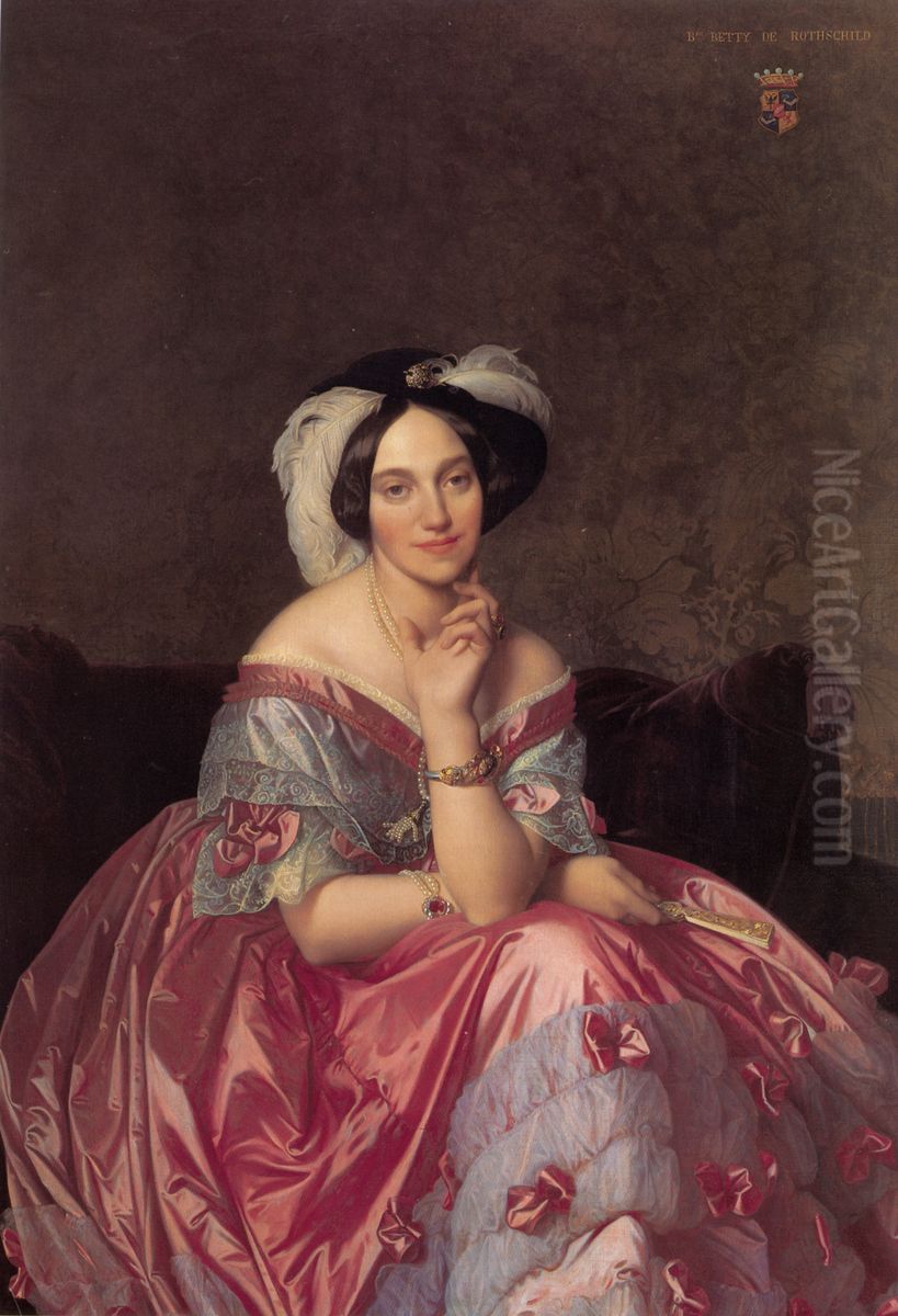 Portrait de la baronne de Rothschild Oil Painting by Jean Auguste Dominique Ingres