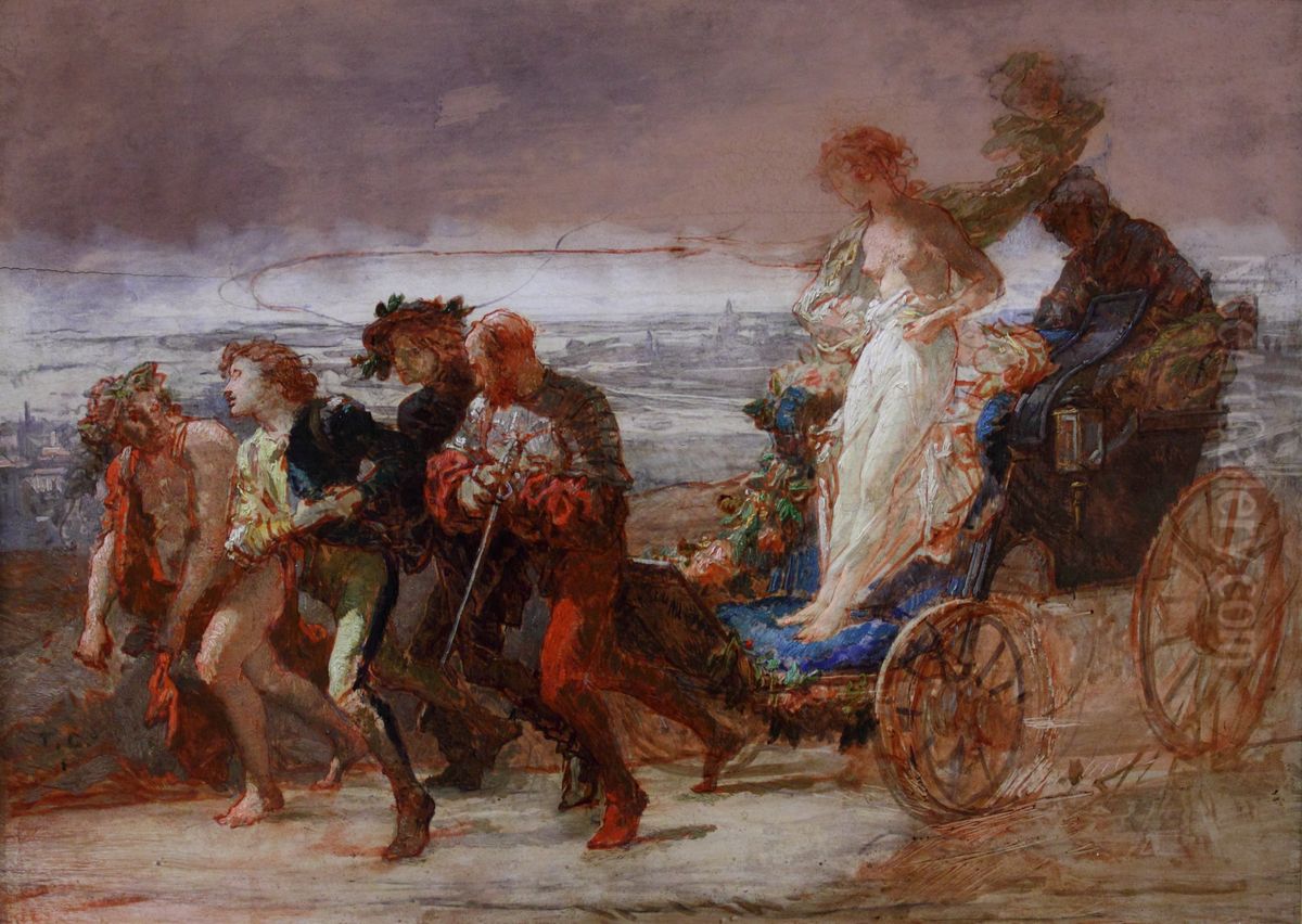 La Courtisane Oil Painting by Thomas Couture