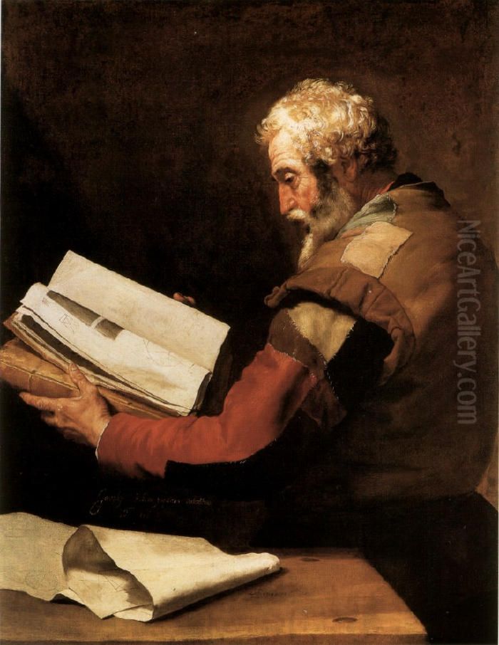 Anaxagore Oil Painting by Jusepe de Ribera