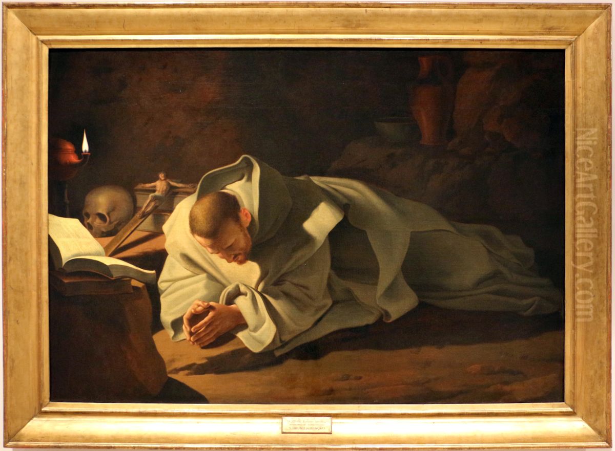 Saint Bruno in prayer Oil Painting by Domingos Sequeira