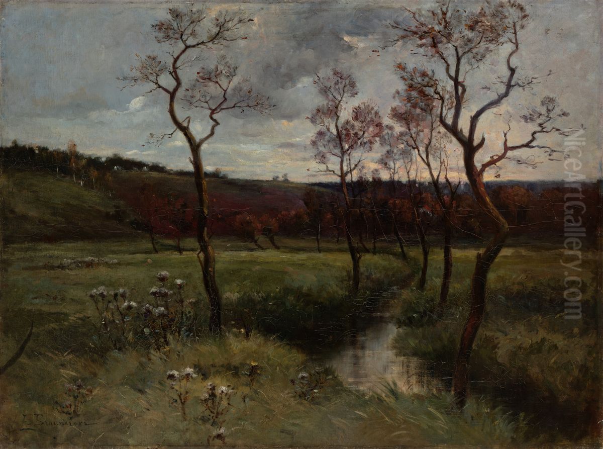 A Quiet Valley at Roztoky Oil Painting by Zdenka Braunerova