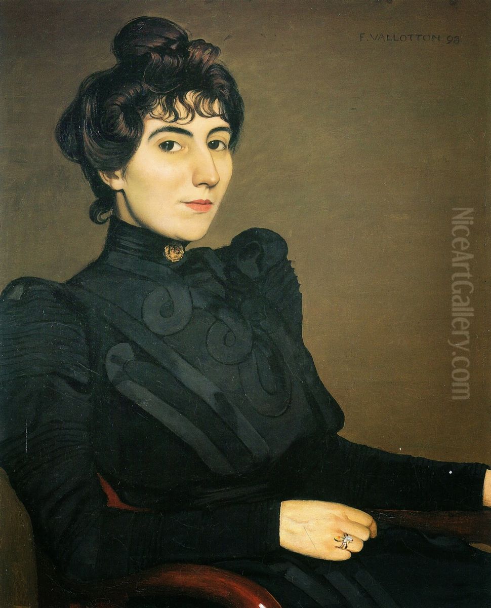 Portrait de Marthe Mellot Oil Painting by Felix Vallotton