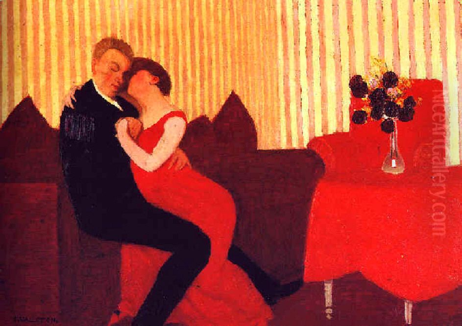 The Lie Oil Painting by Felix Vallotton