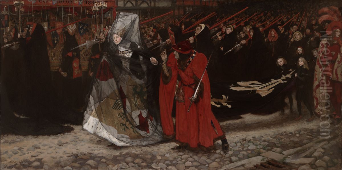 Richard, Duke of Gloucester, and the Lady Anne Oil Painting by Edwin Austin Abbey