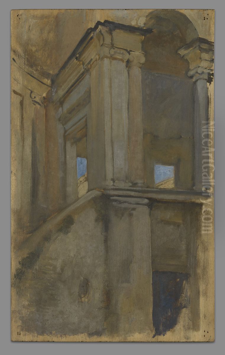 Architectural study Oil Painting by Edwin Austin Abbey