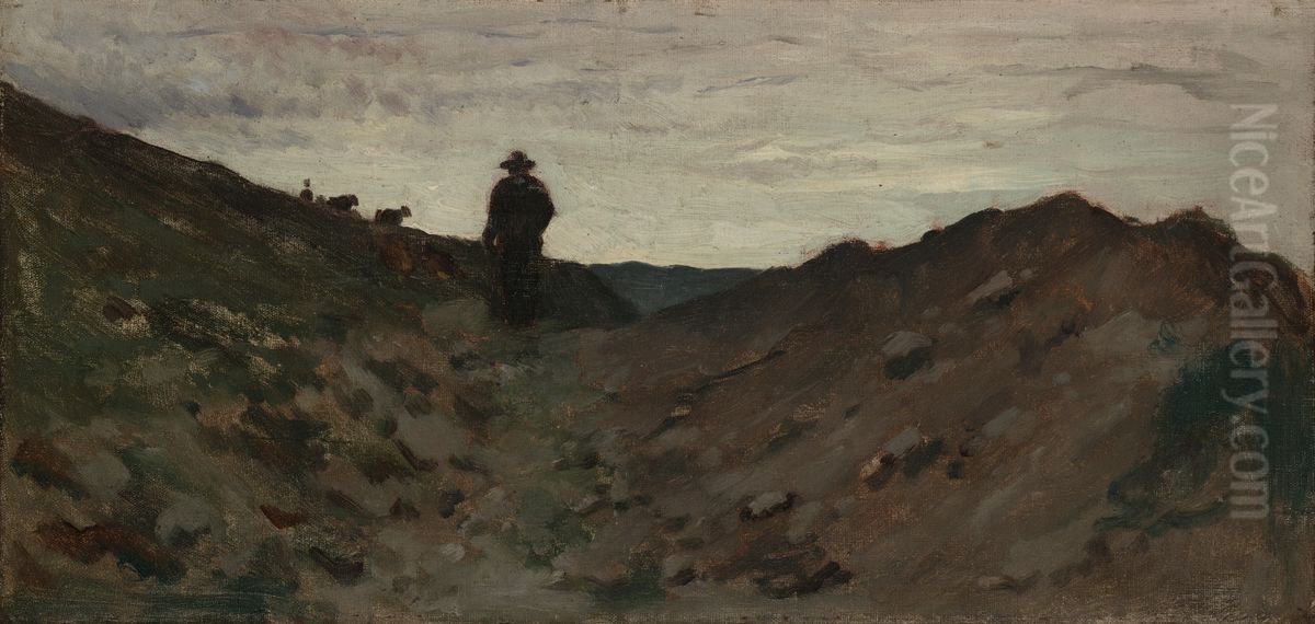 Landscape with Figure Oil Painting by Jean-Baptiste Camille Corot