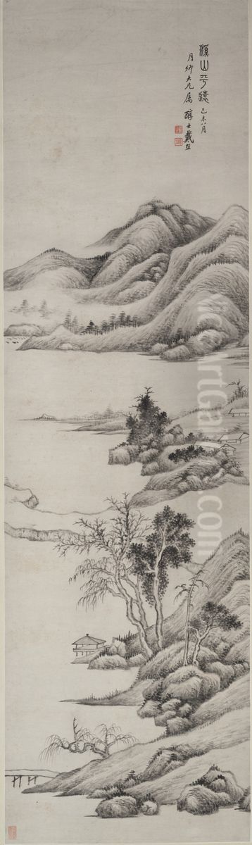 Distant Streams and Mountains Oil Painting by Dai Xi