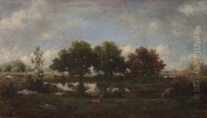 Forest Landscape with Stag