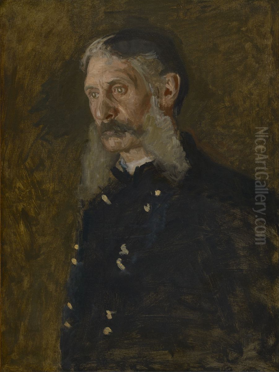 General E. Burd Grubb (1841-1914) Oil Painting by Thomas Cowperthwait Eakins