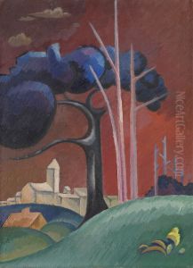 Landscape with Factory by Lake, II