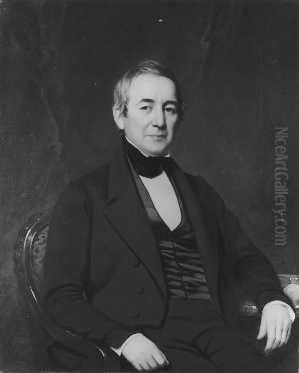 Seth Perkins Staples (1776-1861), B. A. 1797, M. A. 1801, (After Samuel Lovett Waldo and William Jewett) Oil Painting by Jared Bradley Flagg