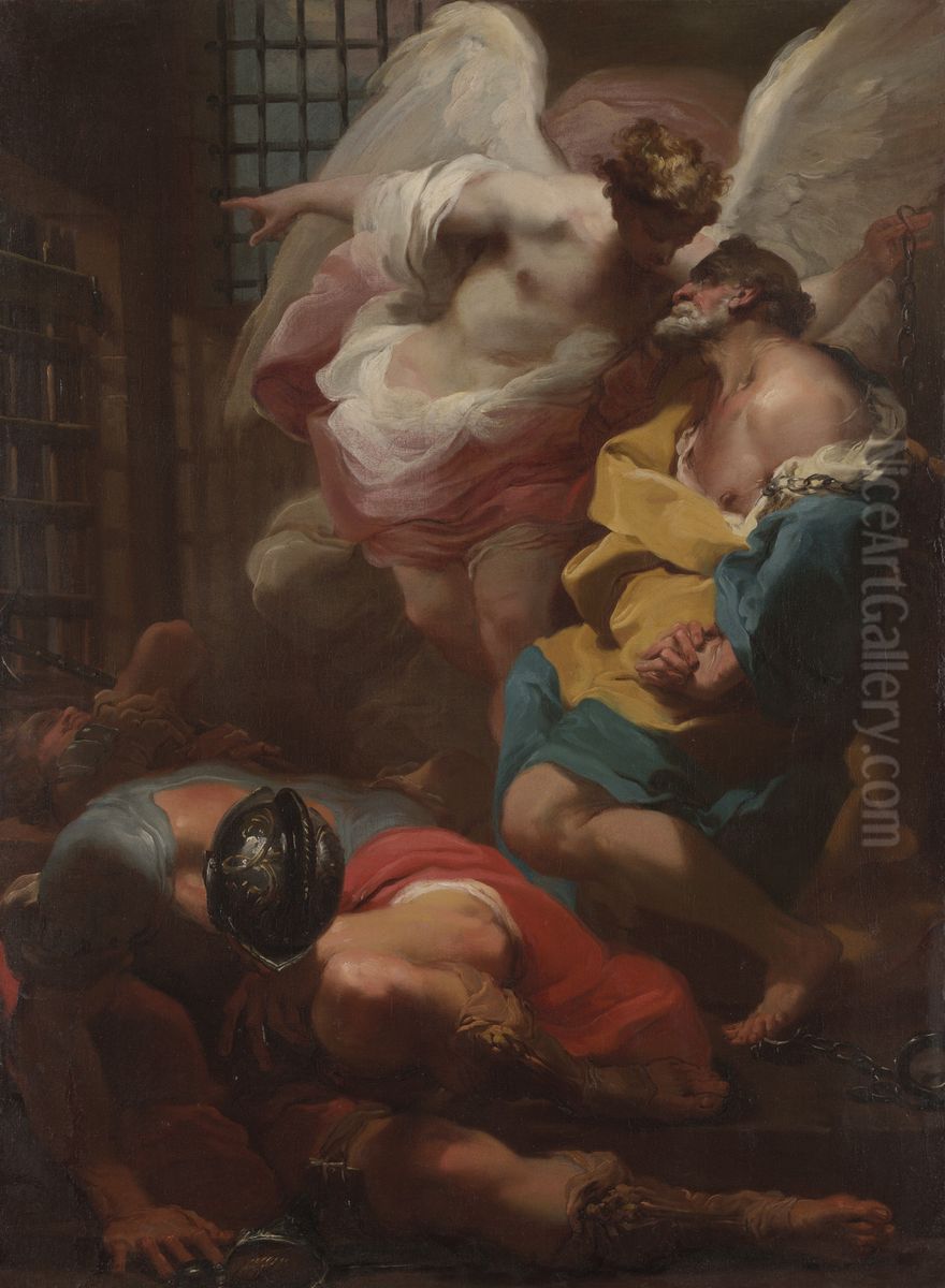 The Liberation of Saint Peter Oil Painting by Gaetano Gandolfi