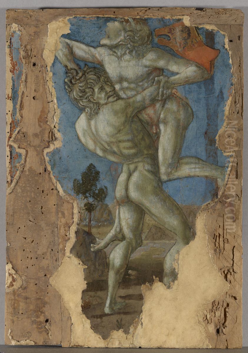 Hercules Slaying Antaeu Oil Painting by Matteo Di Giovanni