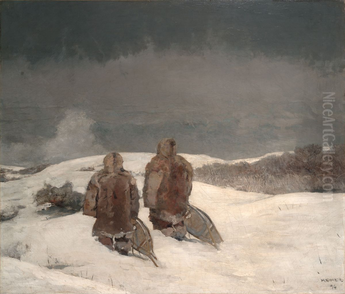 Below Zero Oil Painting by Winslow Homer