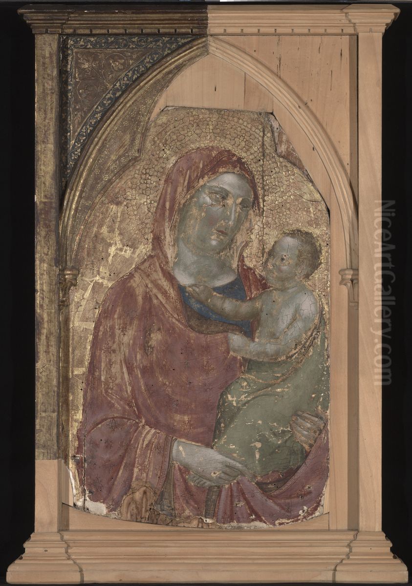 Virgin and Child Oil Painting by Jacopo Del Casentino