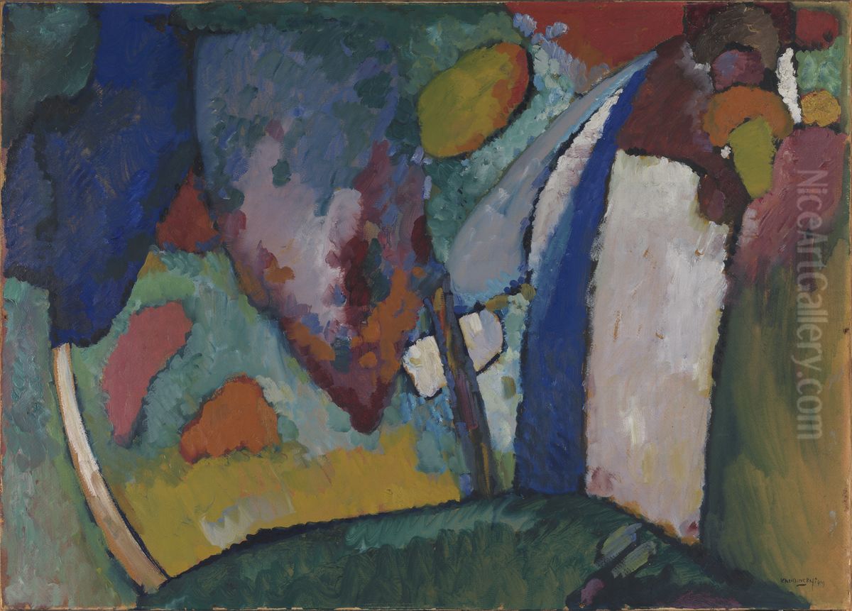 The Waterfall Oil Painting by Wassily Kandinsky
