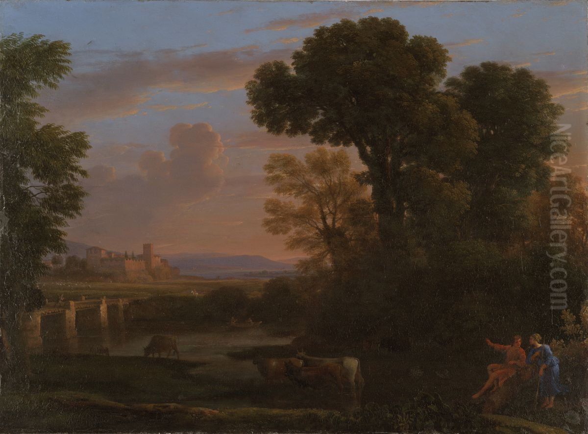 Pastoral Landscape Oil Painting by Claude Lorrain (Claude Gellee)