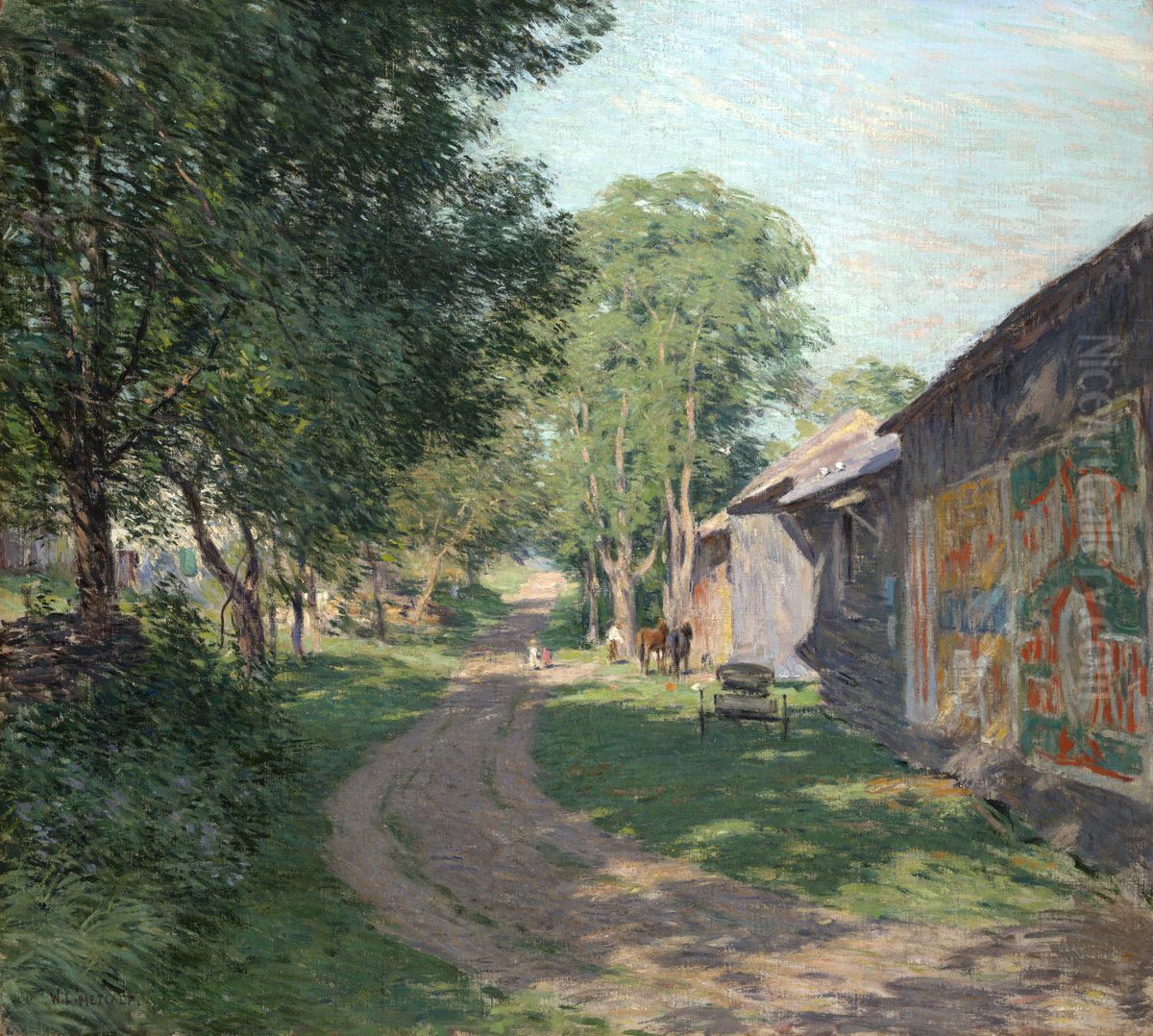 Midsummer Shadows Oil Painting by Willard Metcalf