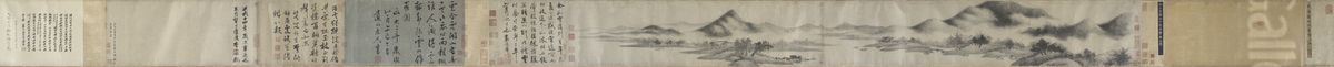 Mountains and Water Oil Painting by Mi Fu