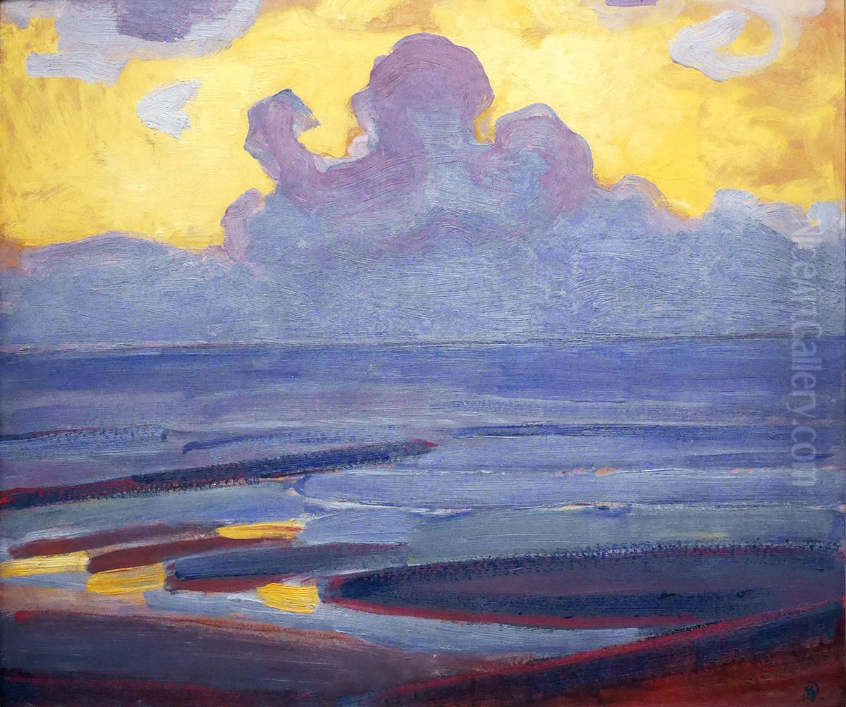 By the Sea Oil Painting by Piet Mondrian