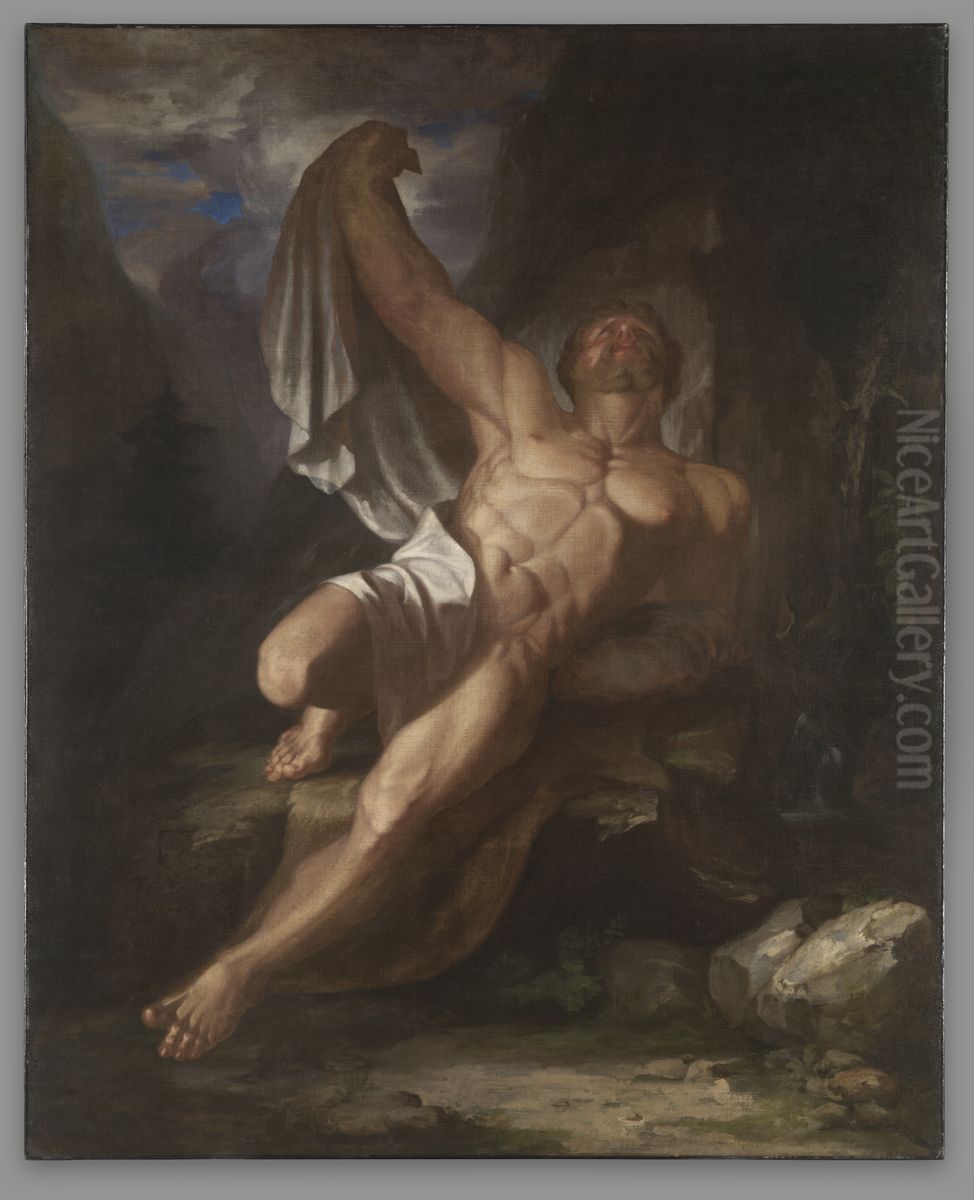 Dying Hercule Oil Painting by Samuel Finley Breese Morse