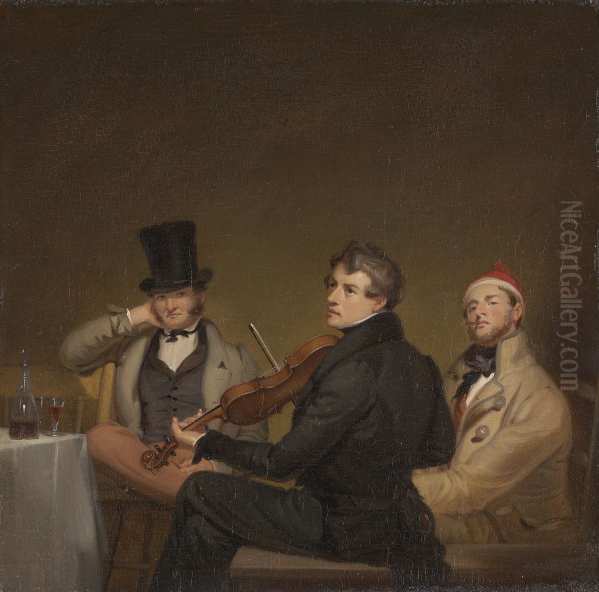 After Dinner Oil Painting by William Sidney Mount