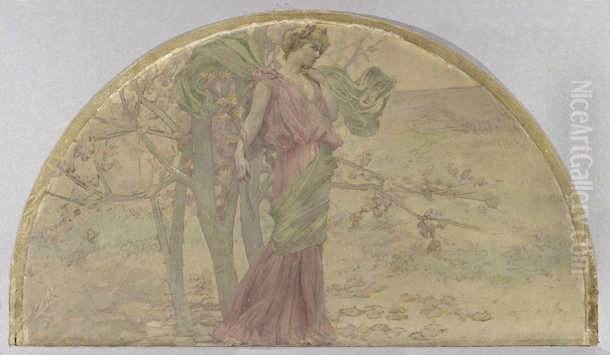 Autumn Oil Painting by Henry Siddons Mowbray