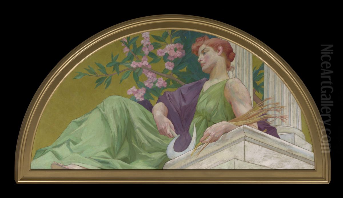 Muse of Agriculture Oil Painting by Henry Siddons Mowbray