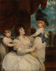 Portrait of Jane, Countess of Harrington, with her Sons, the Viscount Petersham and the Honorable Lincoln Stanhope