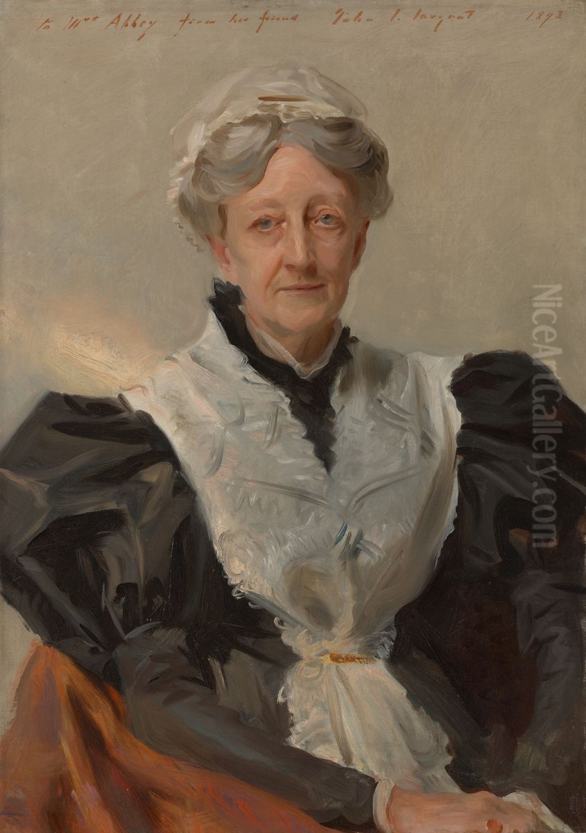 Mrs. Frederick Mead (Mary Eliza Scribner) (1822-1896) Oil Painting by John Singer Sargent