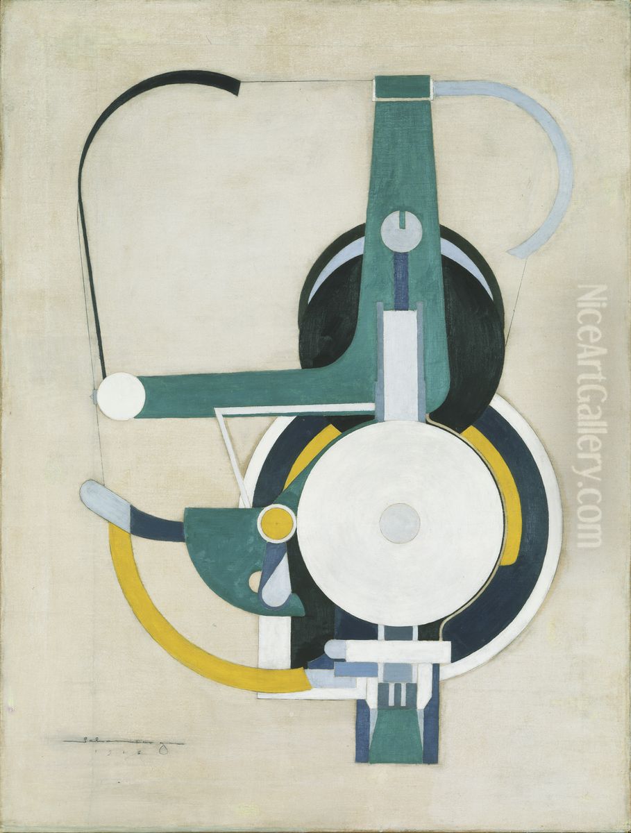 Painting (formerly Machine) Oil Painting by Morton Livingston Schamberg